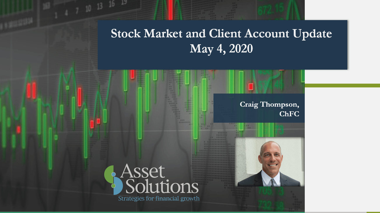 Stock Market and Account Update – May 4, 2020